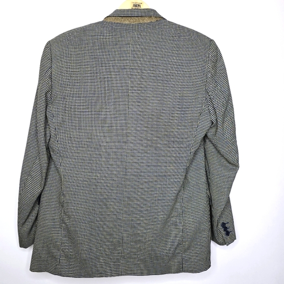 Loro Piana Wool Classic Navy Blue and Yellow Men's Vintage Blazer - Picture 3 of 16
